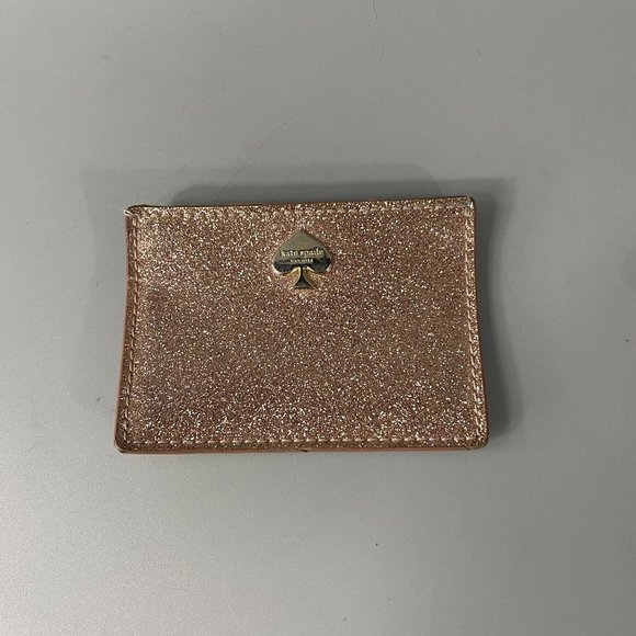 Kate Spade Glitter Bug Graham Pink Sparkling Card Case/Holder - Picture 1 of 10